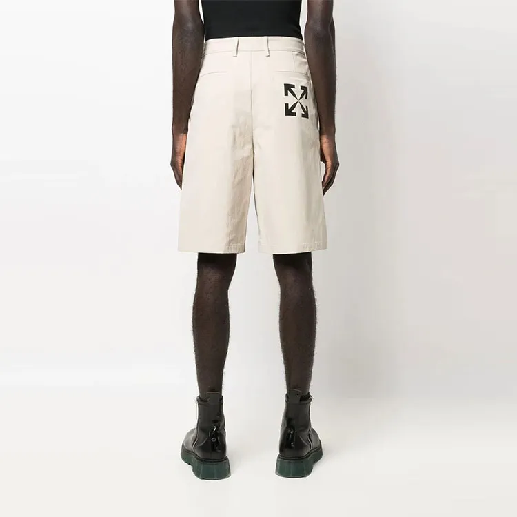 OFF WHITE Logo Printed High Waist Shorts-1