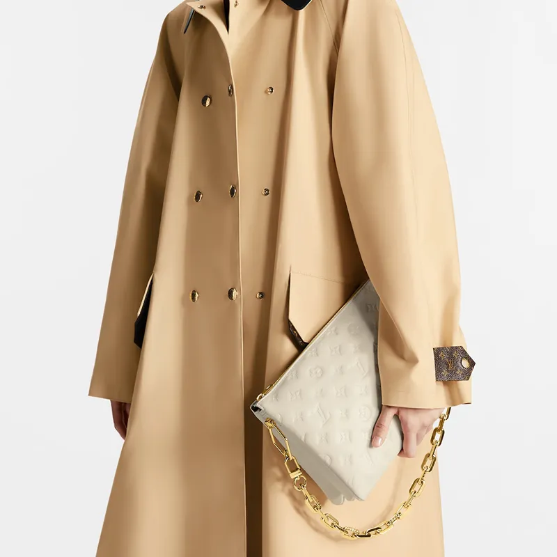 LOUIS VUITTON Coussin Lambskin With Calfskin Crossbody Bag, Shoulder Bag Trumpets Women's White-8