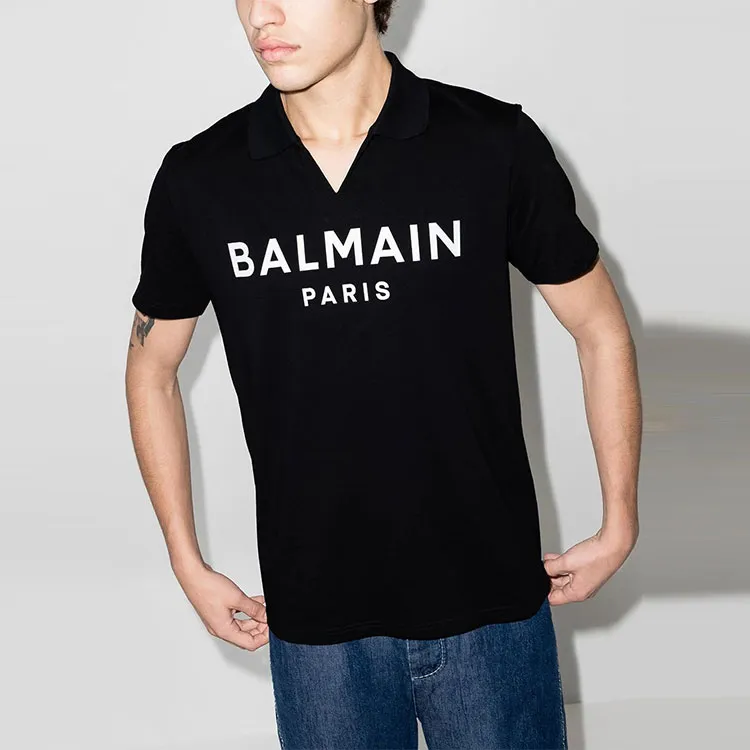 BALMAIN Polo Shirts Men Black-3