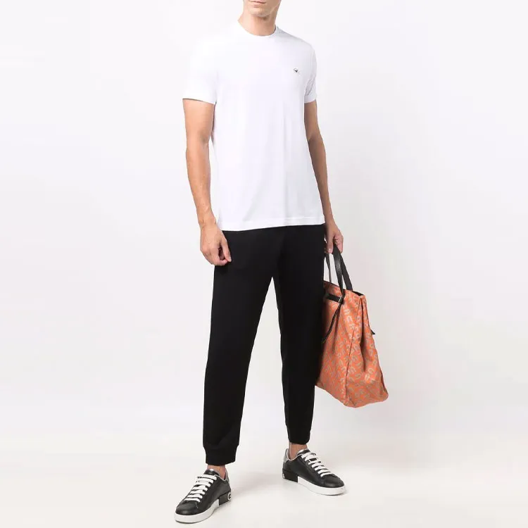 EMPORIO ARMANI Logo patch Short sleeved T shirt-1