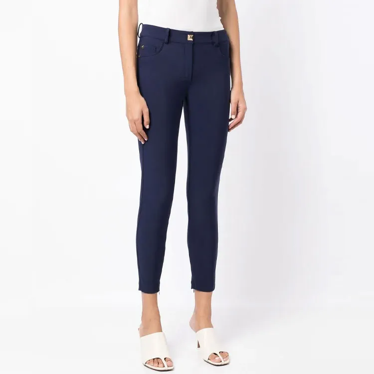 Elisabetta Franchi FW22 Casual Pants Women's Blue-2