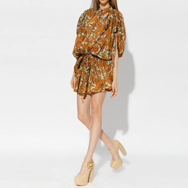 Zimmermann Short-Sleeved Dresses Women's Brown-1
