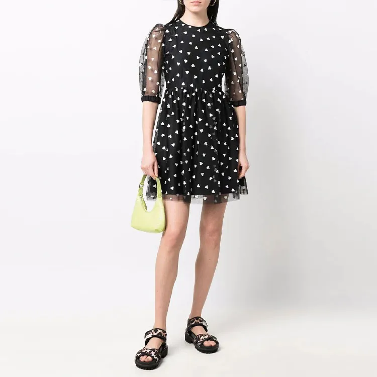 MSGM Short-Sleeved Dresses Women's Black-1