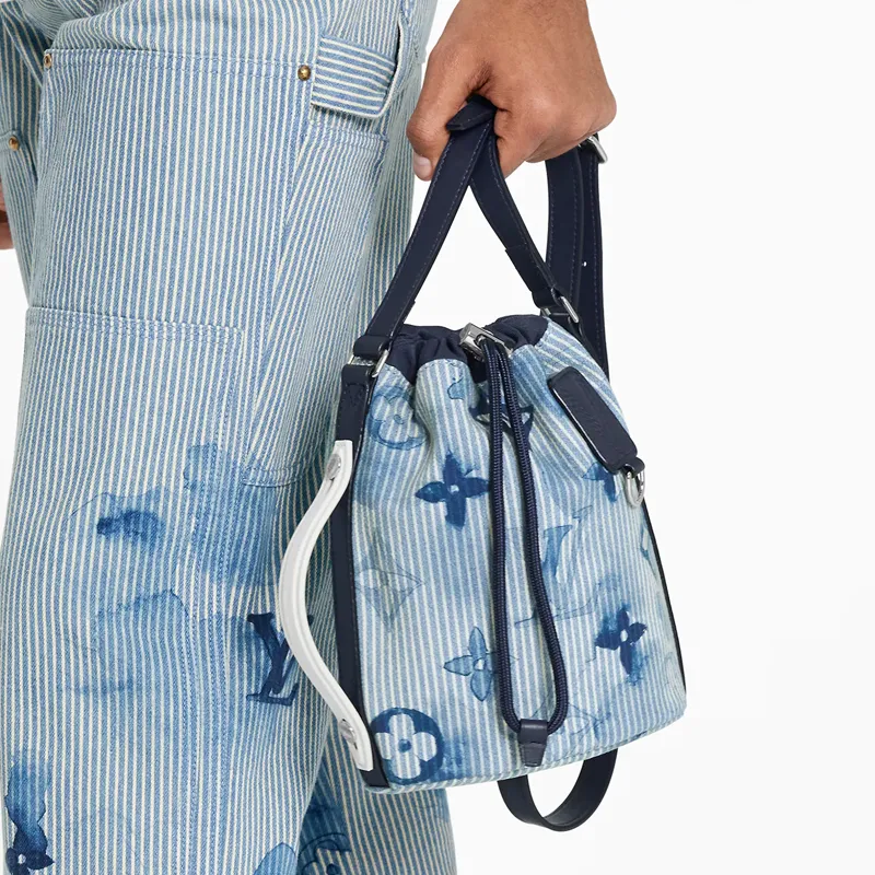 LOUIS VUITTON Sac Marin Mini Hickory Stripes Denim-5