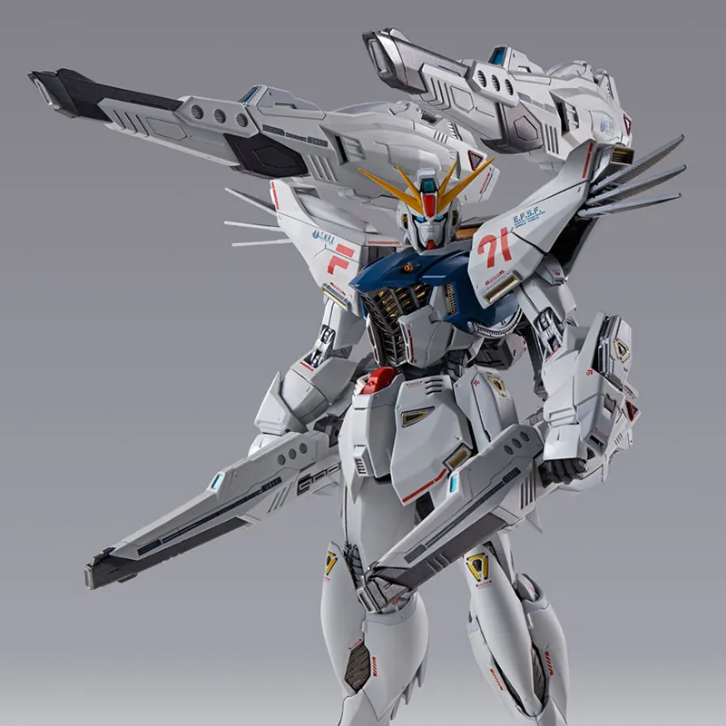 BANDAI MB Collection Metal Build Mobile Suit Gundam F91 Gundam Heavy Armed Cannon Configuration Assembled Models 17cm-1
