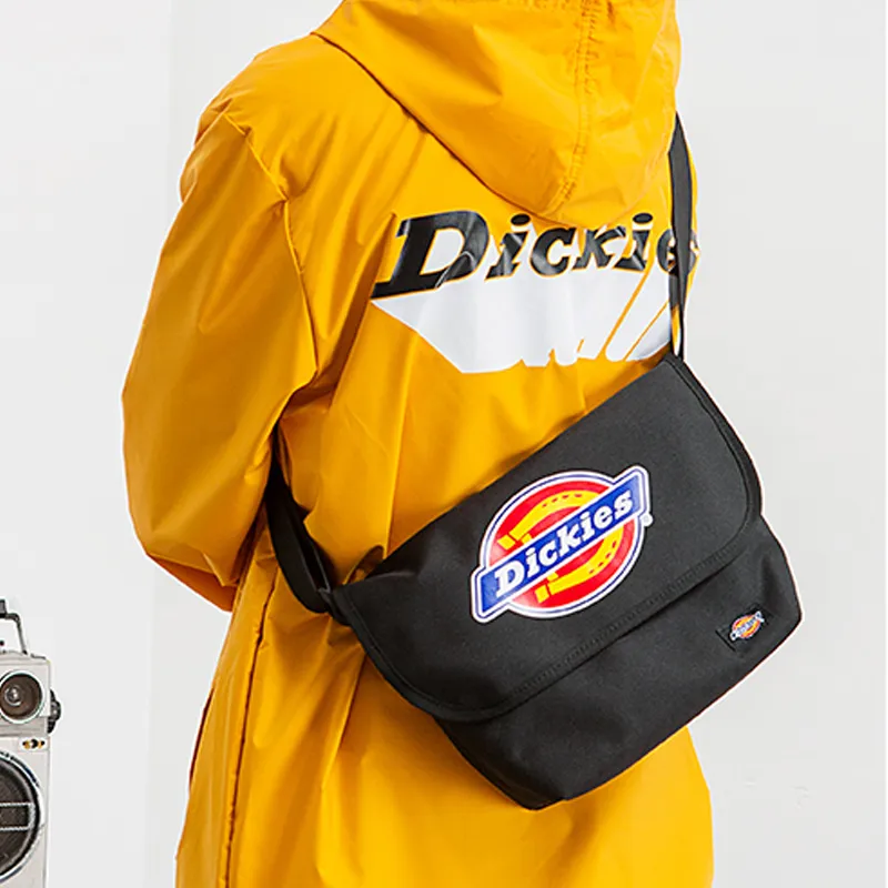 Dickies Polyester Messenger Bag Shoulder Bag Crossbody Bag Small Size Unisex Black-6