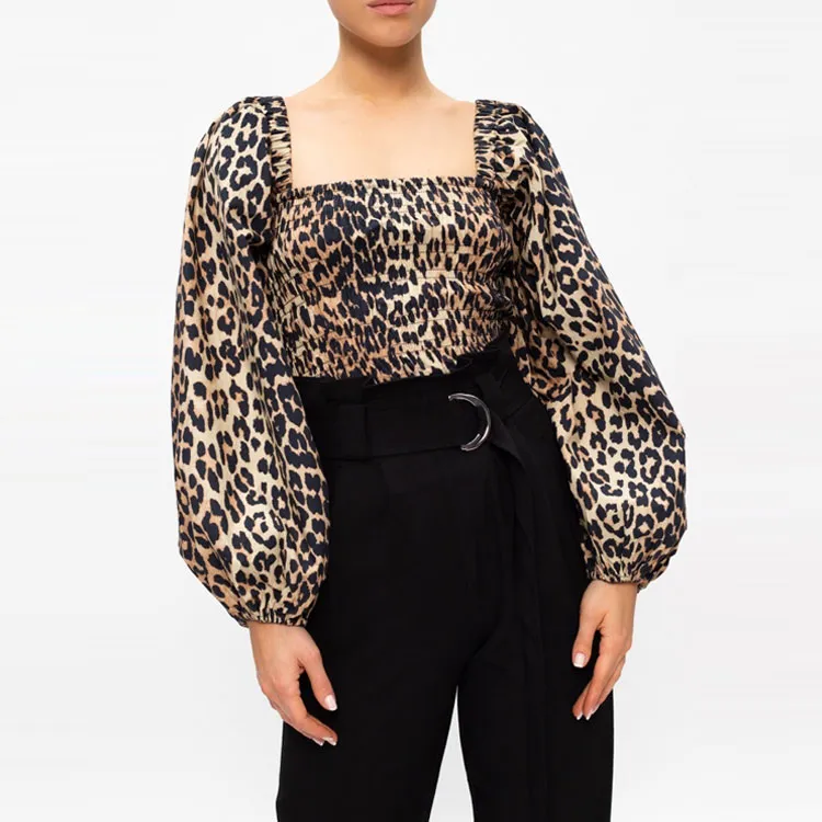 GANNI Crop Tops Women's Brown-3