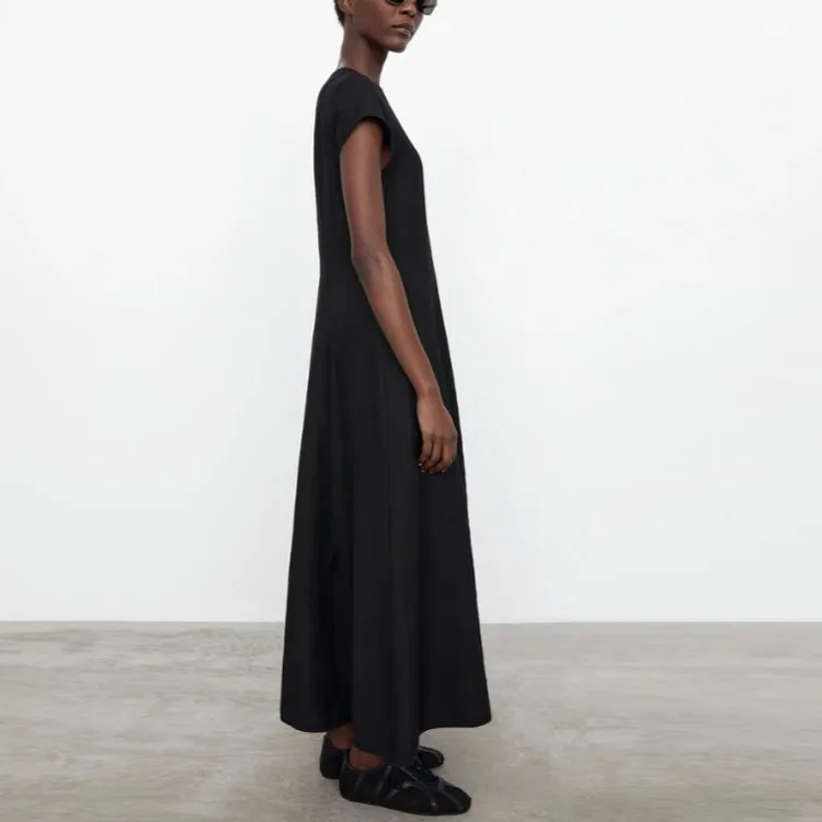 TOTEME Short-Sleeved Dresses Women's Black-3