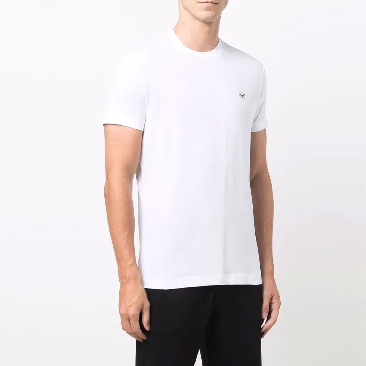 EMPORIO ARMANI Logo patch Short sleeved T shirt-2