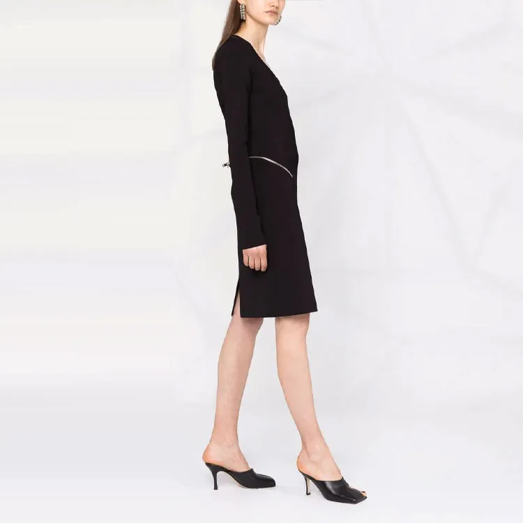 Givenchy Long-Sleeved Dresses Women's Black-3