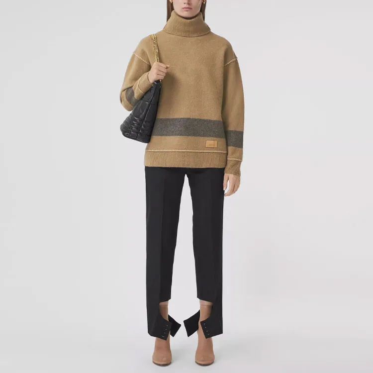 Burberry Cashmere Sweaters Women's Camel-1