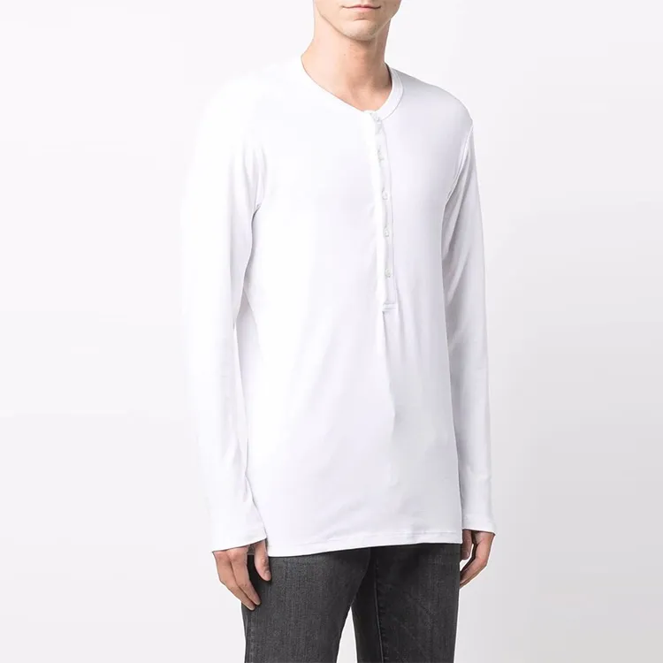 TOM FORD Crewneck Henley Pajama T Shirt-3