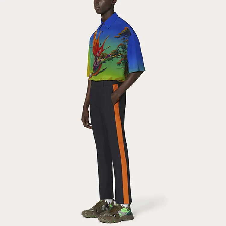 Valentino SS20 Casual Pants Men's Marine Blue-1