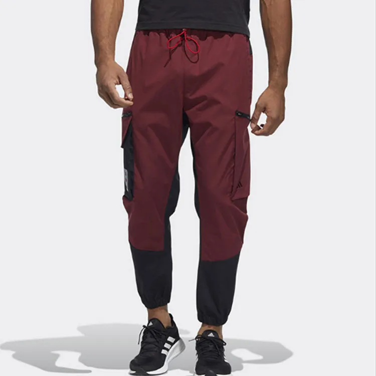 Adidas Knitted Sports Pants Men's Red-1