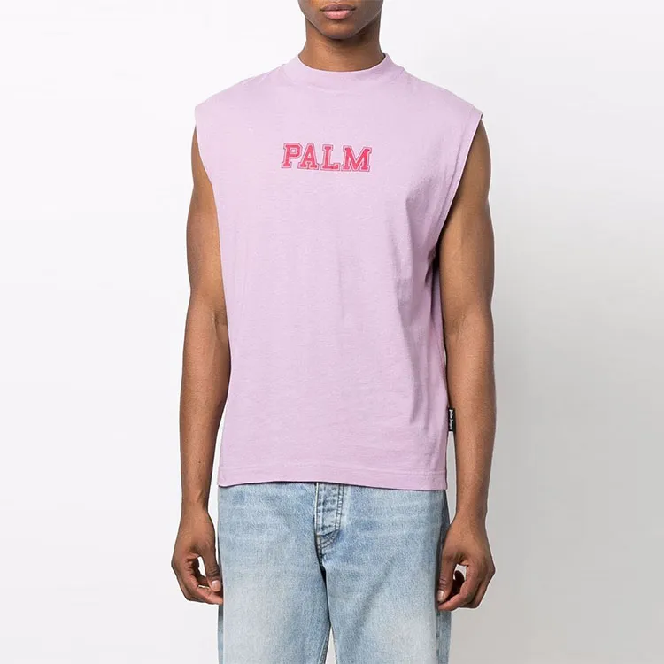 PALM ANGELS Tank Tops Men Fuchsia-2