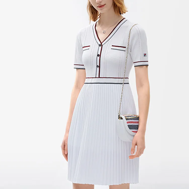 FILA Short Sleeved Dresses Women's Standard White-2