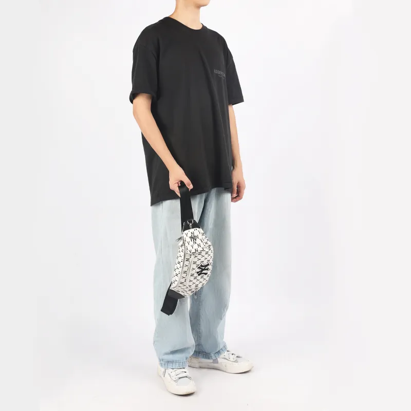 MLB Monogram Collection Polyester Combo Bag Fanny Pack Regular Unisex Black White-12