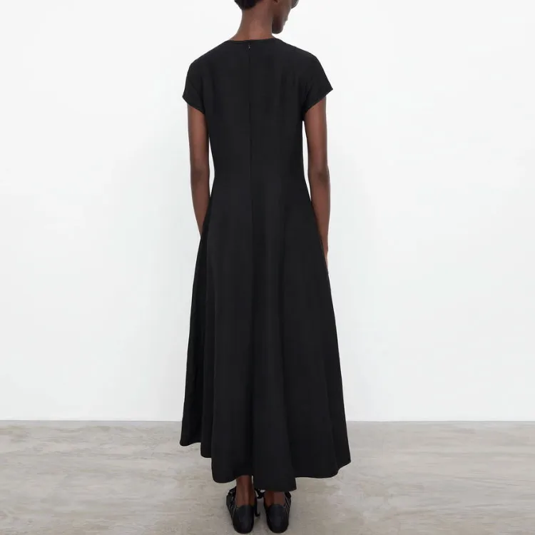 TOTEME Short-Sleeved Dresses Women's Black-2