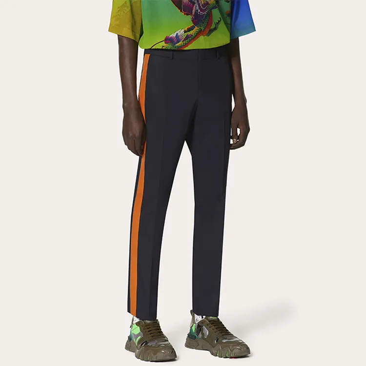 Valentino SS20 Casual Pants Men's Marine Blue-2