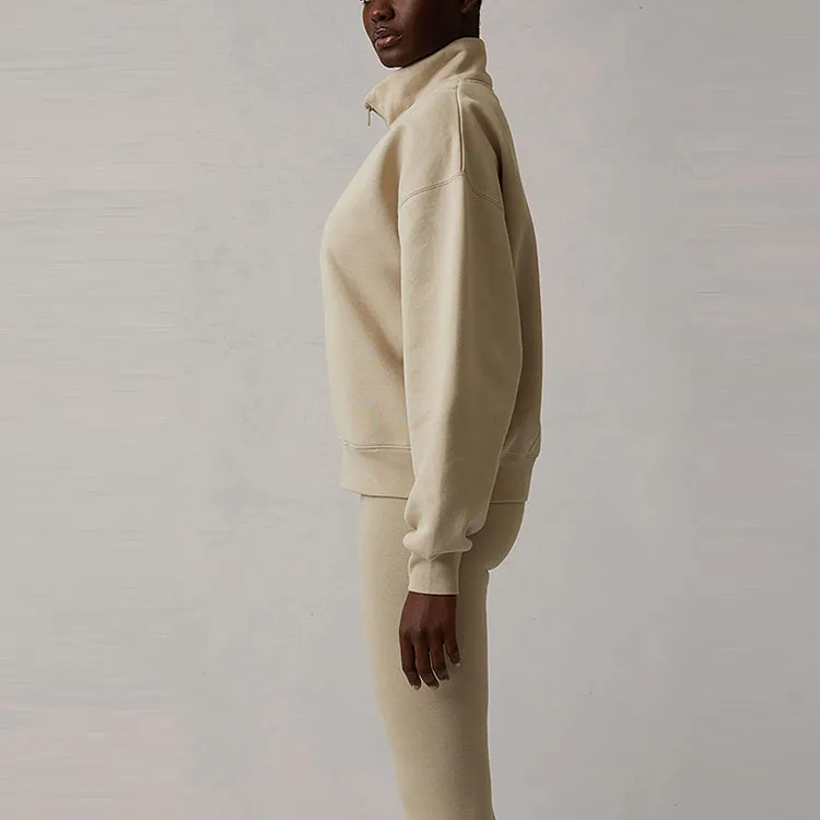 Fear Of God Essentials SS22 Sweatshirt Jacket Women's Wheat-4