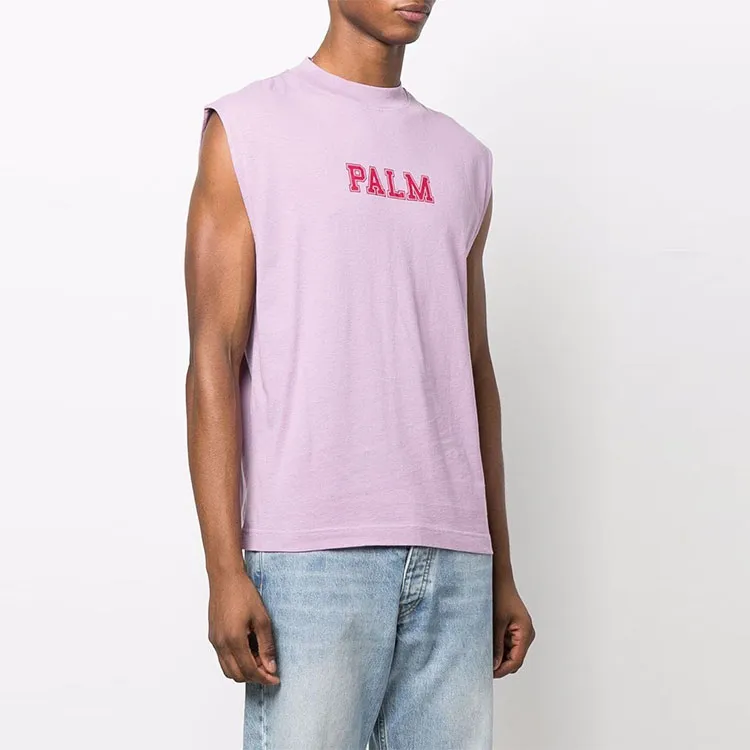 PALM ANGELS Tank Tops Men Fuchsia-3