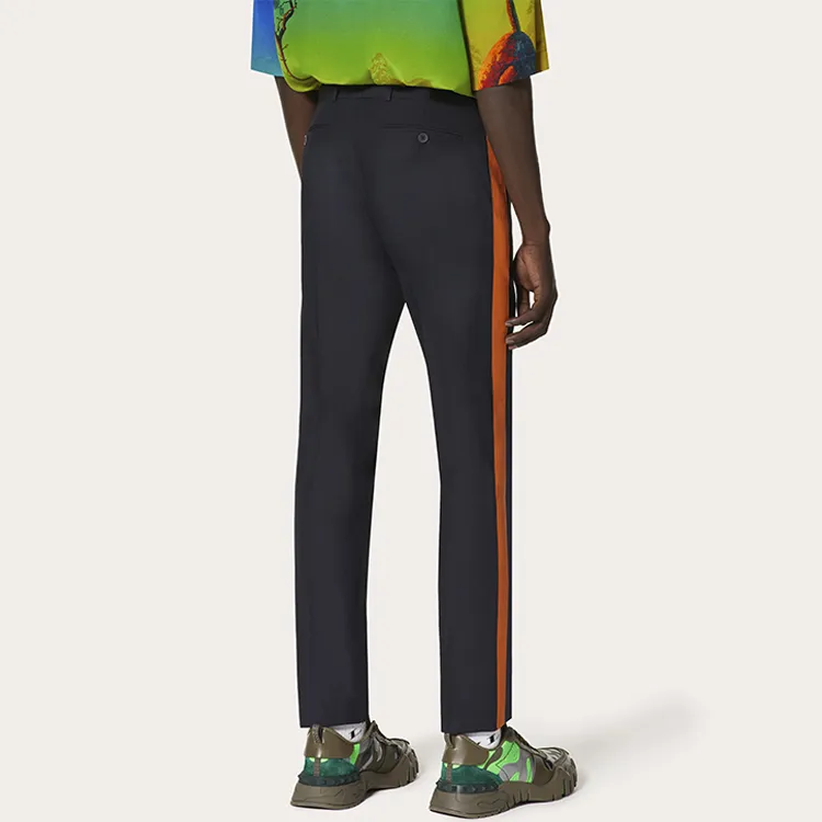 Valentino SS20 Casual Pants Men's Marine Blue-3