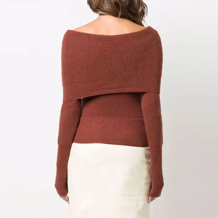Jacquemus FW21 Slim Fit Sweater Women's Brown-2