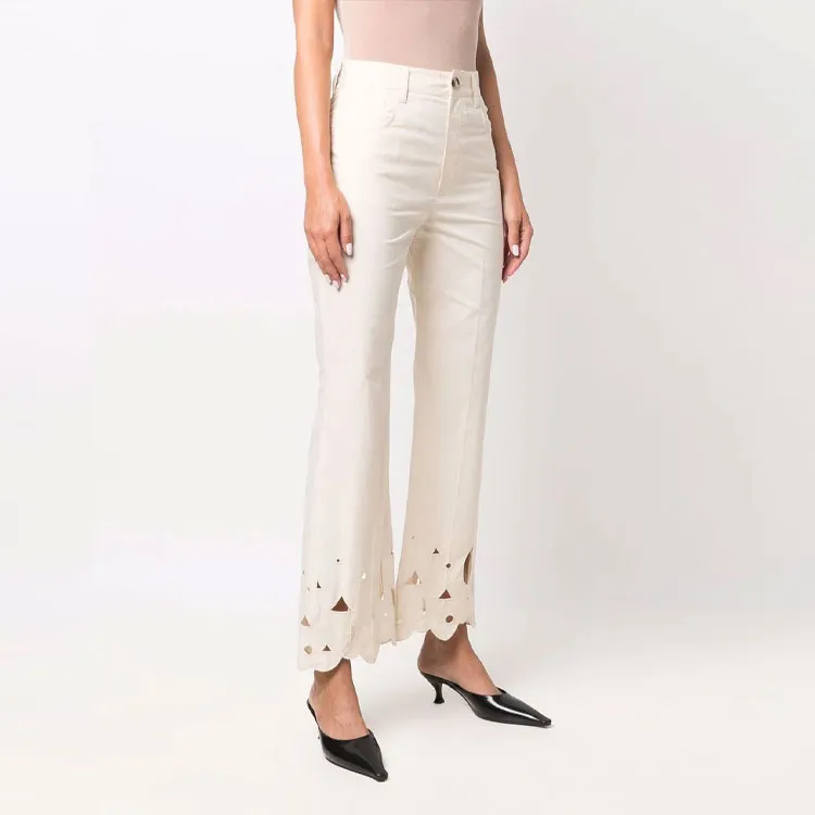 NANUSHKA Embroidered Flared Trousers-3