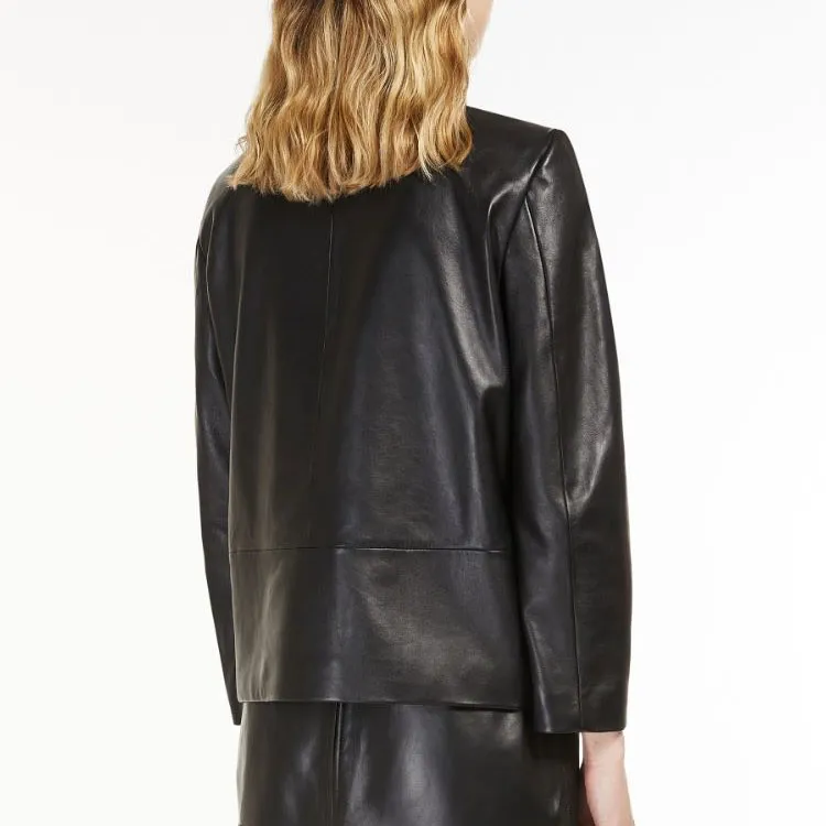 SportMa Leather Jacket Women's Black-3