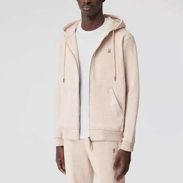 Burberry Monogram Motif Cotton Zip Up Cashmere Hoodie-2