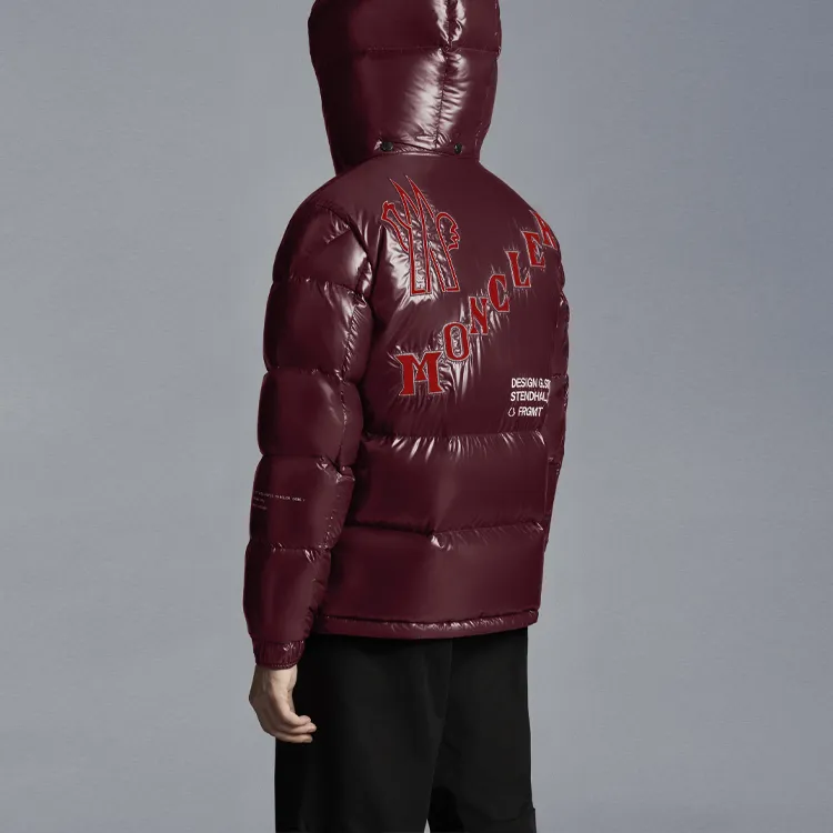 Fragment Design X MONCLER GENIUS MONCLER GENIUS X Fujiwara Hiroshi FRGMT Down Jackets Men Burgundy-3
