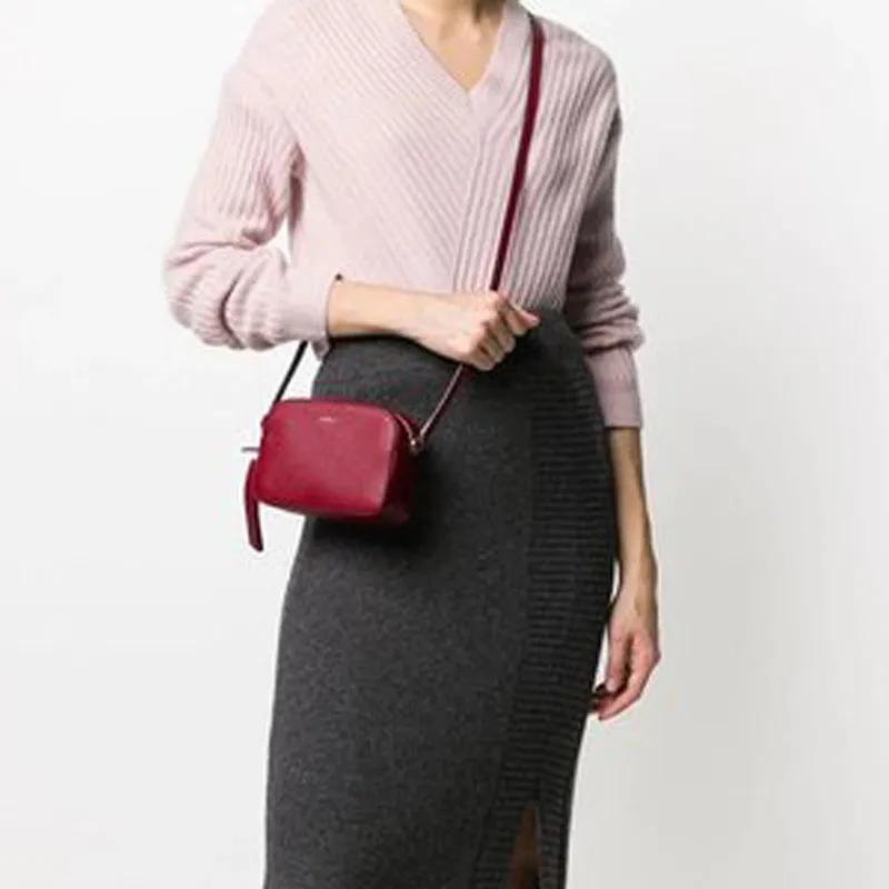 Furla Real Leather Camera Bag Shoulder Bag Crossbody Bag Mini Women's Red-2