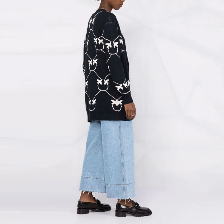 PINKO SS22 Loose Fit Knitwear Women's Blue-3