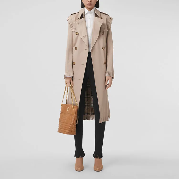 Burberry Trench Coat Women's Soft Yellow Brown-1
