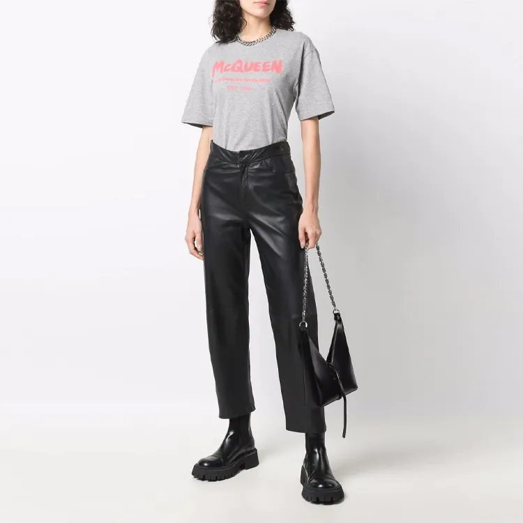 Alexander McQueen T Shirts Women's Gray-1