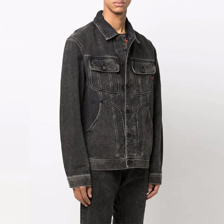 DIESEL SS22 Denim Jacket Men's Black-3