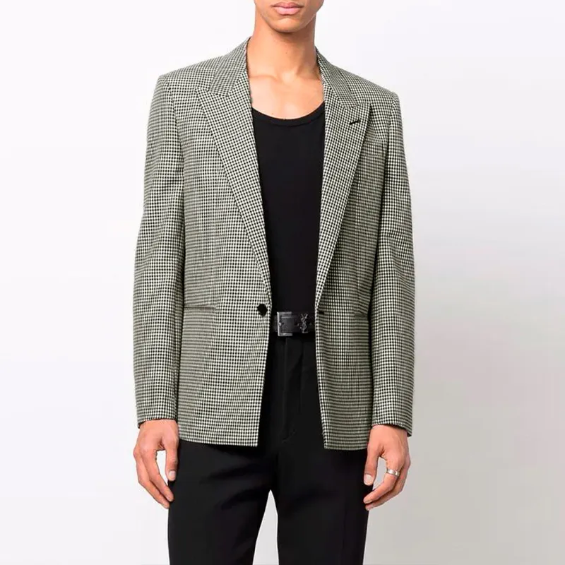 SAINT LAURENT SS22 Business Suit Coat Men's Gray-3