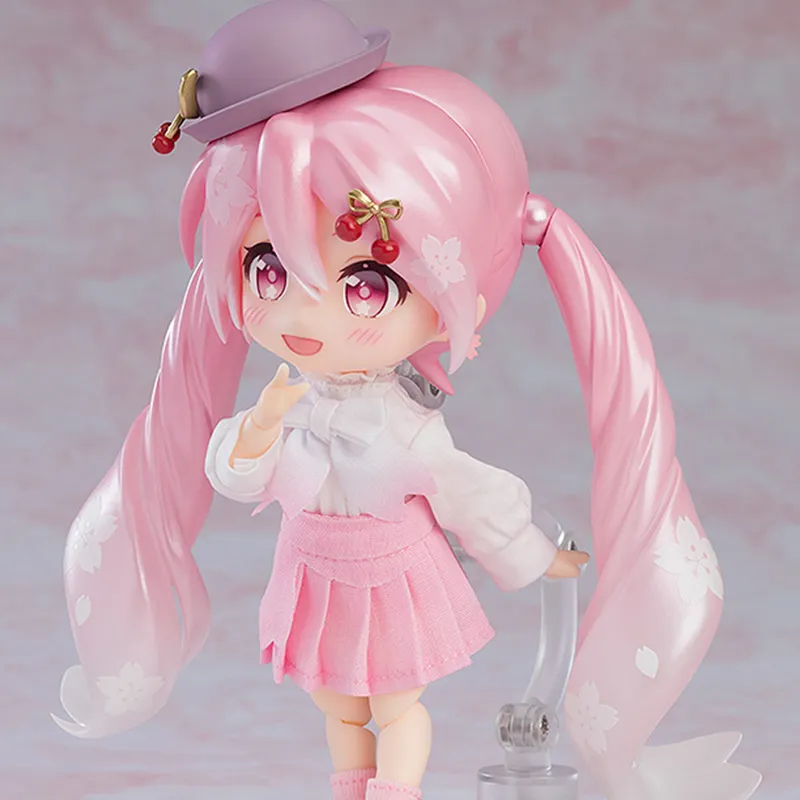 GSC Hatsune Miku Clay Doll Cherry Blossom Future Floral Outfit Style Chibi Figures 14cm-1