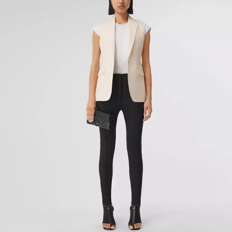 Burberry SS22 Jackets Coats Women's Cheese Milk Beige-1