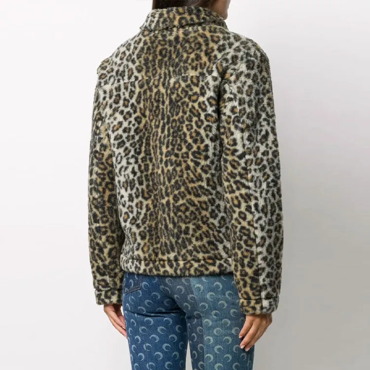 AMBUSH Leopard Fleece Jacket 'Brown'-2