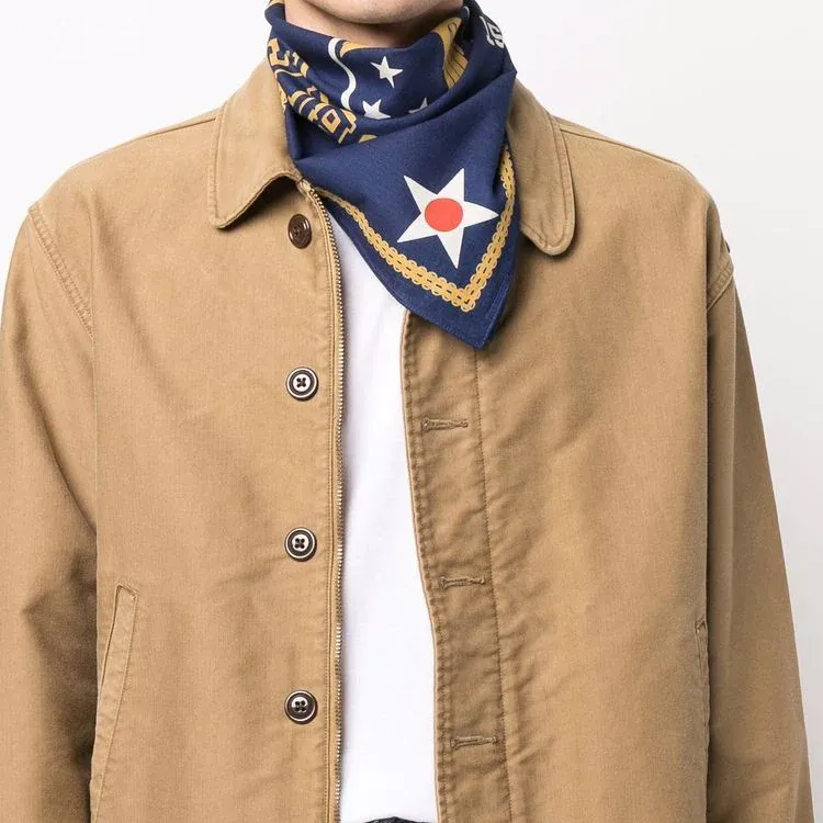 Ralph Lauren RRL Logo Print Cotton Scarf-2