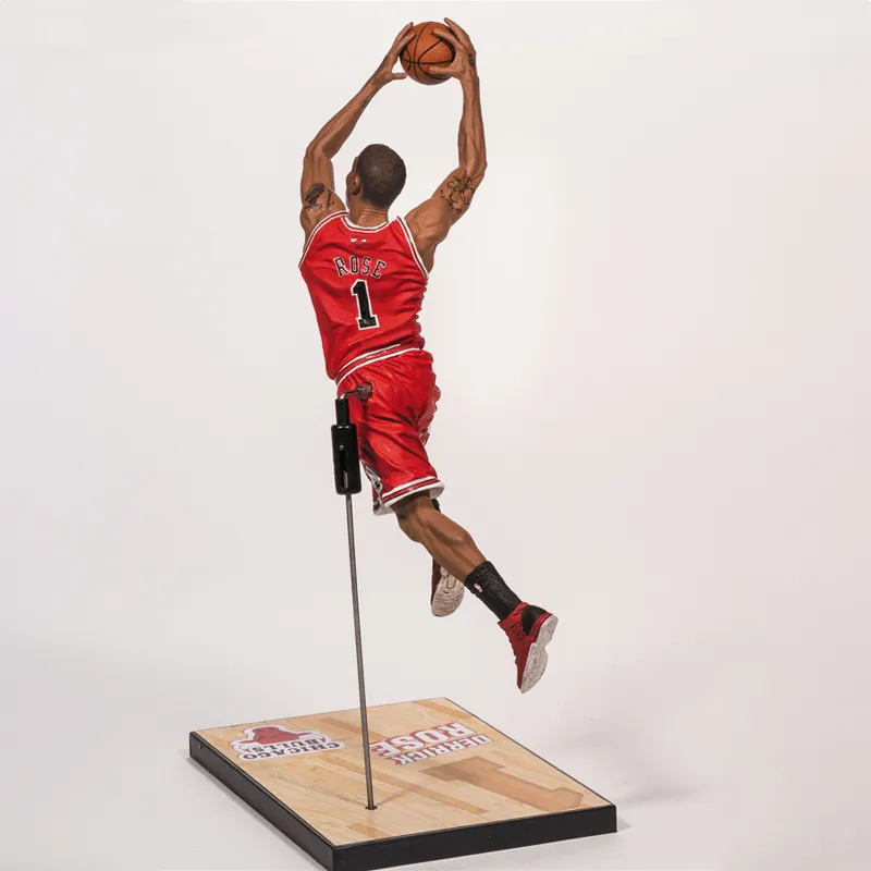 McFARLANE NBA Player Character Maikfan NBA Collection 24, Derrick Rose Scale Figures-3