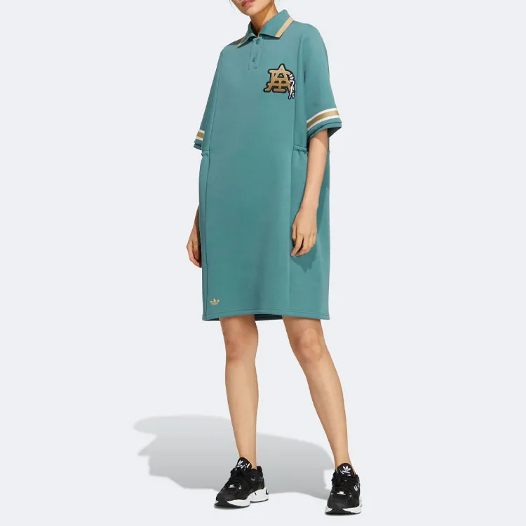 Adidas Originals Short Sleeved Dress Women's Mist Emerald-1