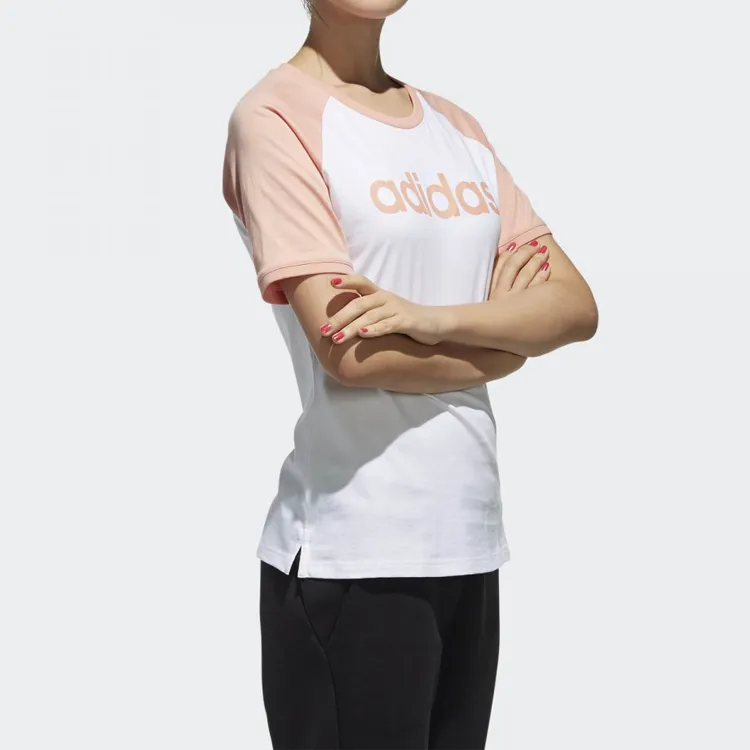 Adidas Neo T Shirts Women's White Pink-5