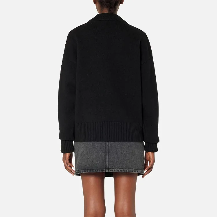 Ami Paris Intarsia logo Wool Cardigan-2