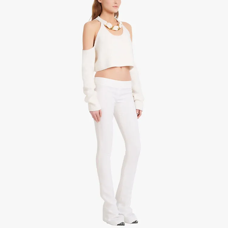 BALMAIN SS22 Slim Fit Sweater Women's White-4