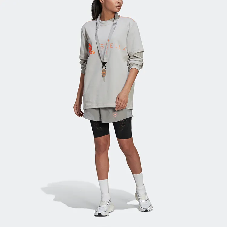Adidas x Stella Mccartney Drop Shoulder Sleeve T Shirt Women's Gray-1