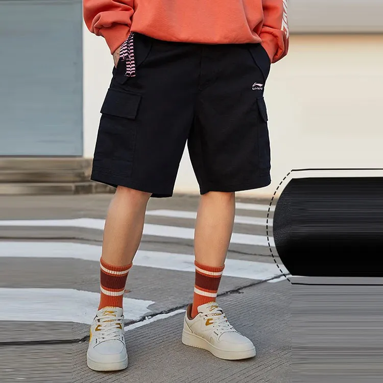 LiNing Skateboard Sports Shorts Men's Black-4