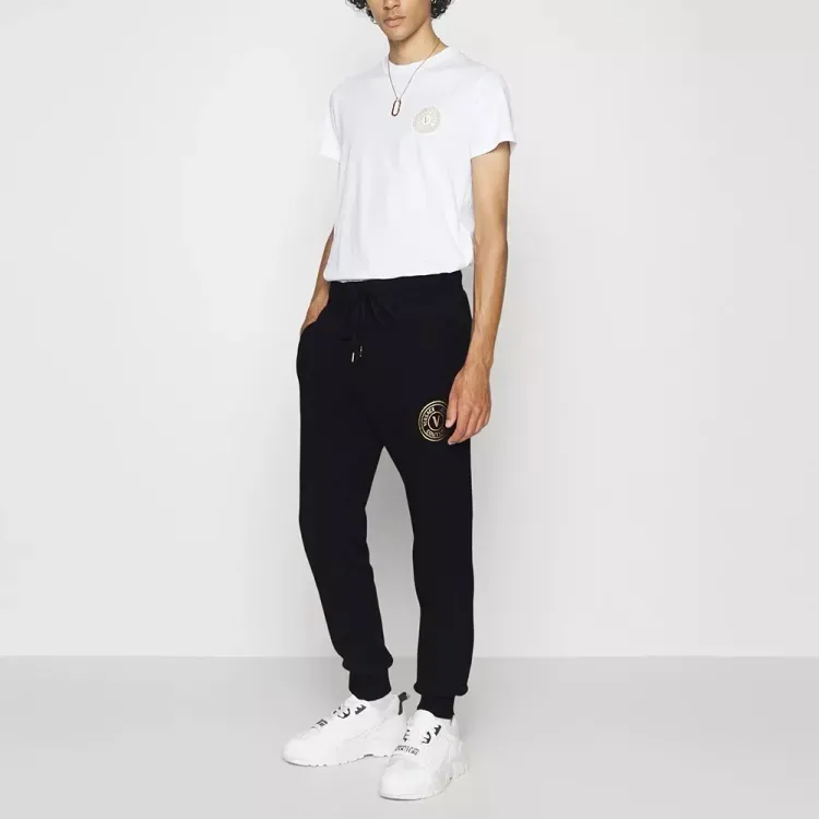 VERSACE JEANS COUTURE Logo embroidered Cotton Track Trousers-2