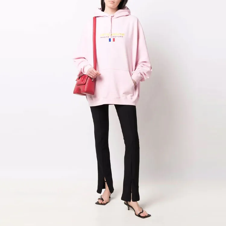 Vetements Mixed Logo Hoodie 'Baby Pink'-1